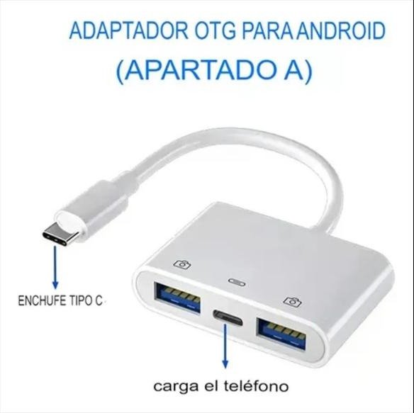 Adaptador OTG USB-C a USB-A 3.0 para conectar memorias al celular