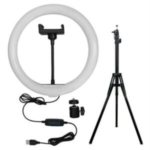 Aro de luz 26 cm con trípode y control remoto