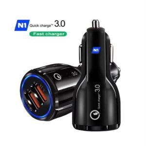 Cargador para carro 36W doble puerto USB-C y USB-A carga rápida QC 3.0