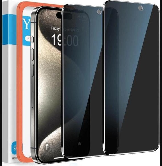Vidrio templado 9H iPhone 15 borde completo con kit de instalación incluido